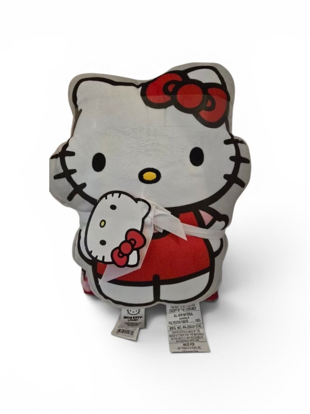 Hello Kitty Plush Pillow & Throw Blanket Set Sanrio Red Bow NWT Bedroom Gift